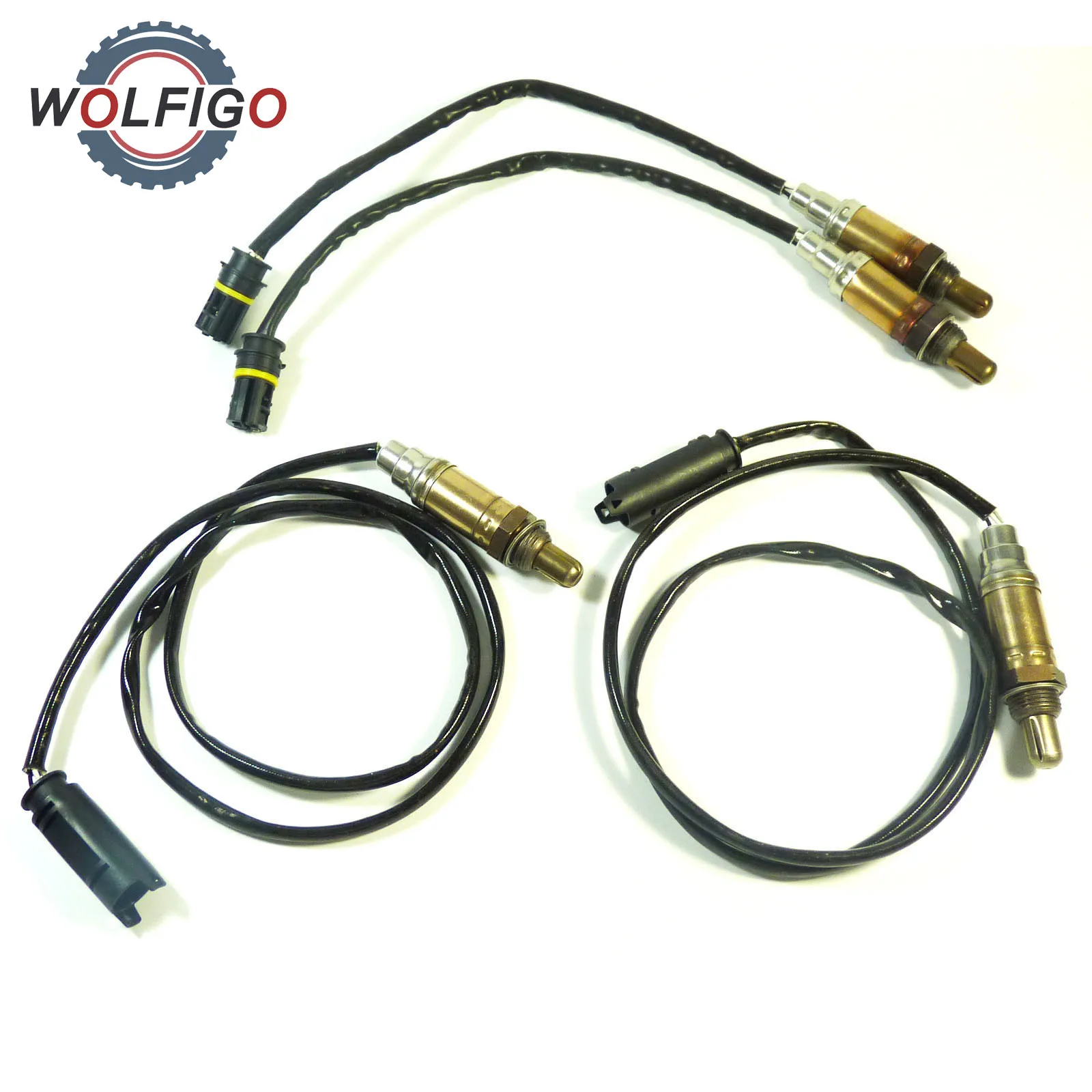 WOLFIGO набор из 4 шт O2 кислородный датчик вверх и вниз 0258003477 11781433940 для BMW 323i 330i 525i 530i X3