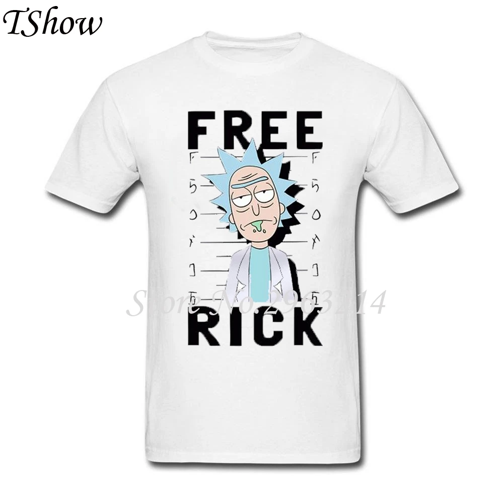 Аниме Бесплатная Рик и Морти T Рубашки для мальчиков человек короткий рукав 100%