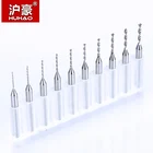 HUHAO 10 шт.лот хвостовик 3,175 мм Карбид PCB мини сверло CNC Вольфрамовая сталь для печатной платы 0,6 мм-1,5 мм Фреза