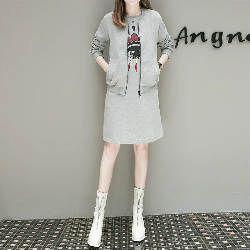 2018 Весна жира мм стритстайл-стильное платье состоит из двух Костюм нескольких