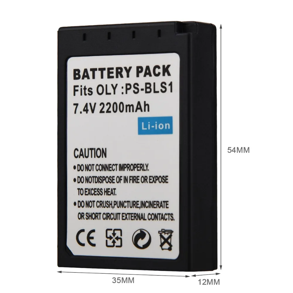 2200mAh PS BLS1 аккумулятор для Olympus OLY. EP2 EPL1 EPL2 EP1 BLS5 E 400 EVOLT 410 E410 420 620 450|Цифровые