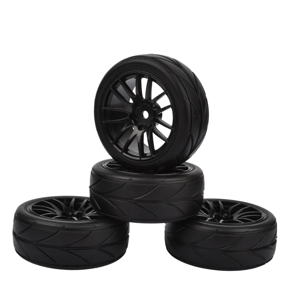 4 шт. 1/10 RC автомобильные резиновые шины и колесные диски для HSP HPI Tamiya TT01 TT01E TT02|rc
