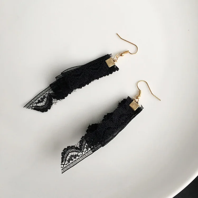 Новые модные серьги в стиле ретро панк 2020 милые кружевные Многослойные женские с