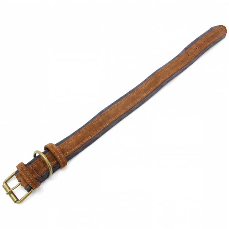 Ошейники из натуральной кожи для собак мягкий и прочный Двухслойный Кожаный