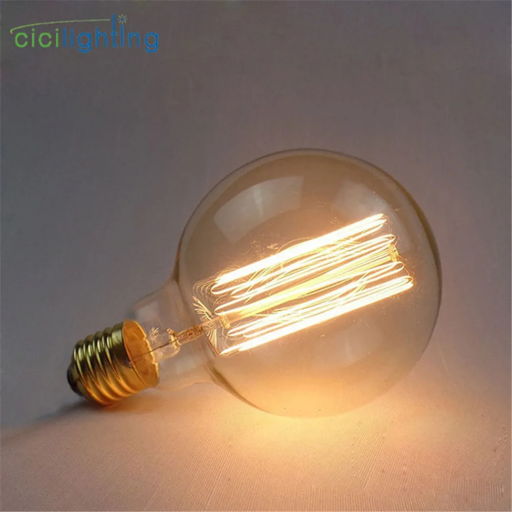 Винтажная лампа накаливания E27 G95 220 В 240 в 40 Вт|edison bulb|carbon bulbdecor bulb |