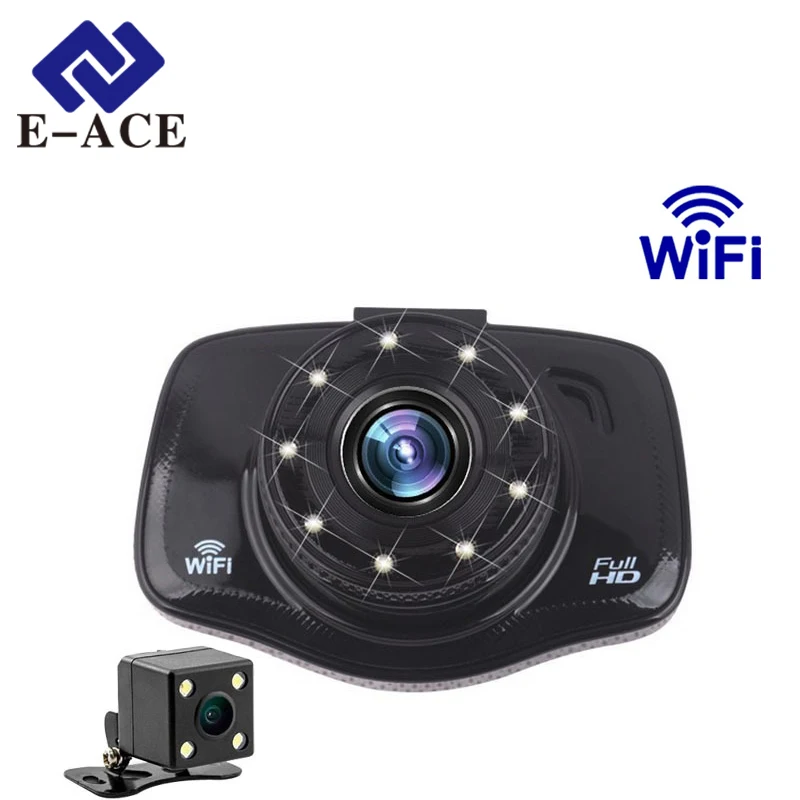 E Ace Wi Fi автомобильный видеорегистратор Камера FHD 1080 P Мини авто видео Регистраторы