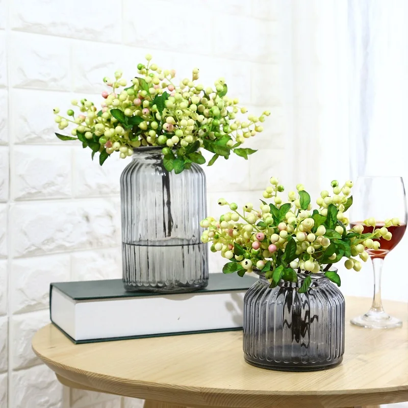 25cm Artificial Flowers Berries Simulation Mini Cherry Blueberry Real Touch Fruits Floral Wedding Home Decoration Fake Plants | Дом и сад