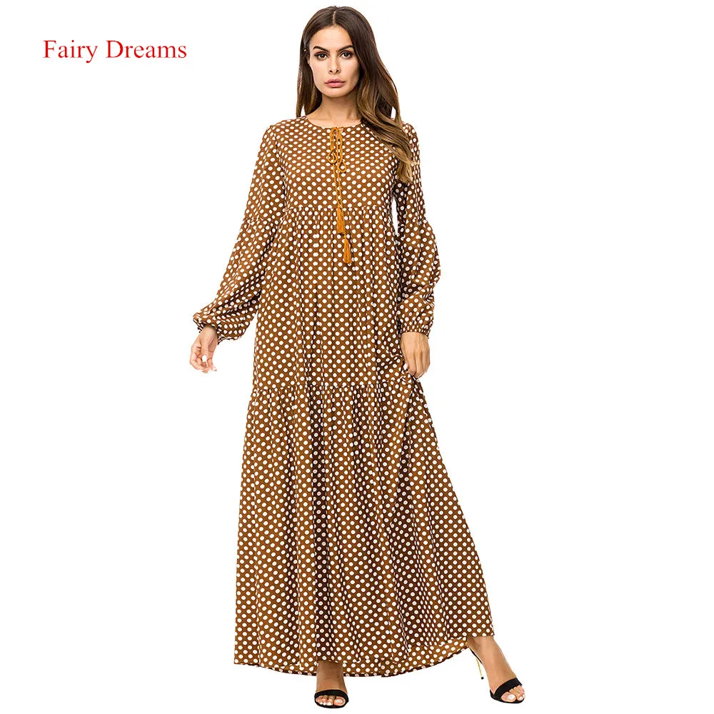 Свободные абаи с длинным рукавом для женщин плюс размер мусульманское платье 3XL