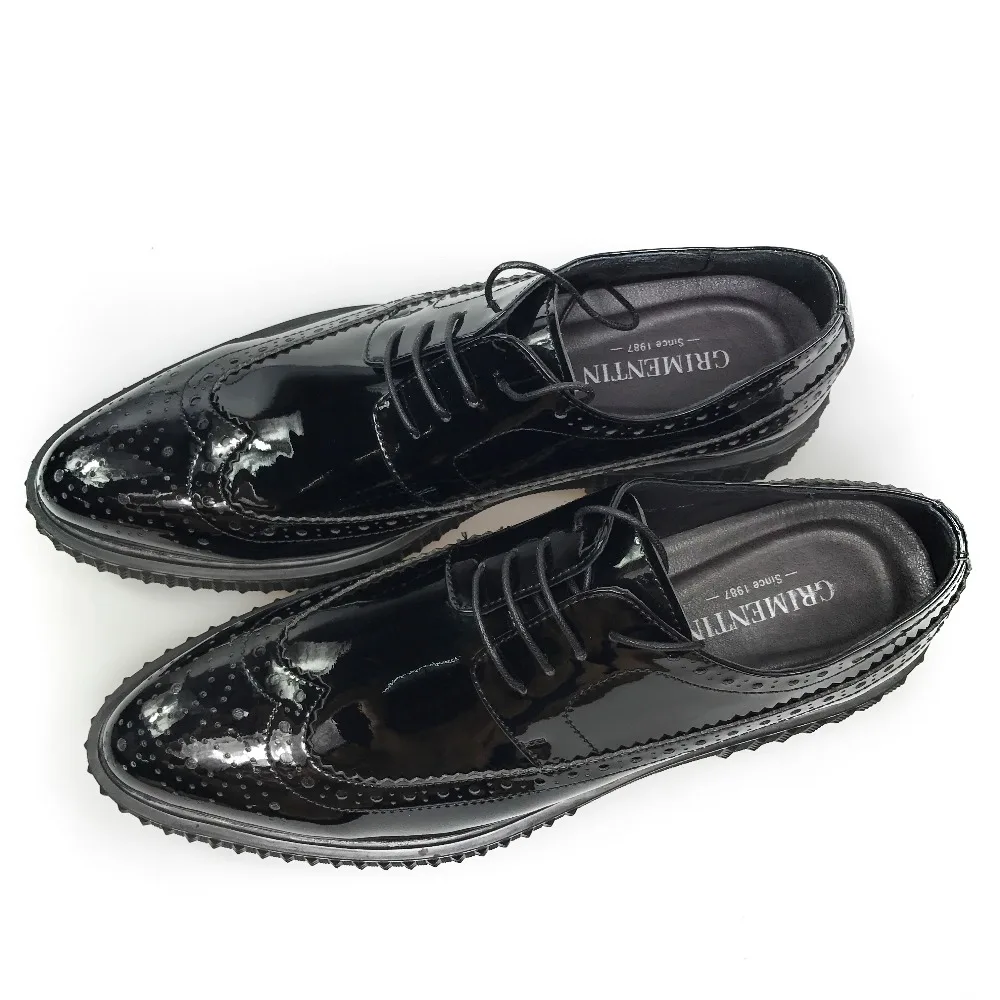 Мужская обувь из лакированной кожи GRIMENTIN черная официальная в британском стиле