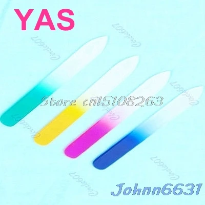 

20Pcs/Set Assorted Color Manicure 4 X Cyrstal Glass Nail File #Y207E# Hot Sale