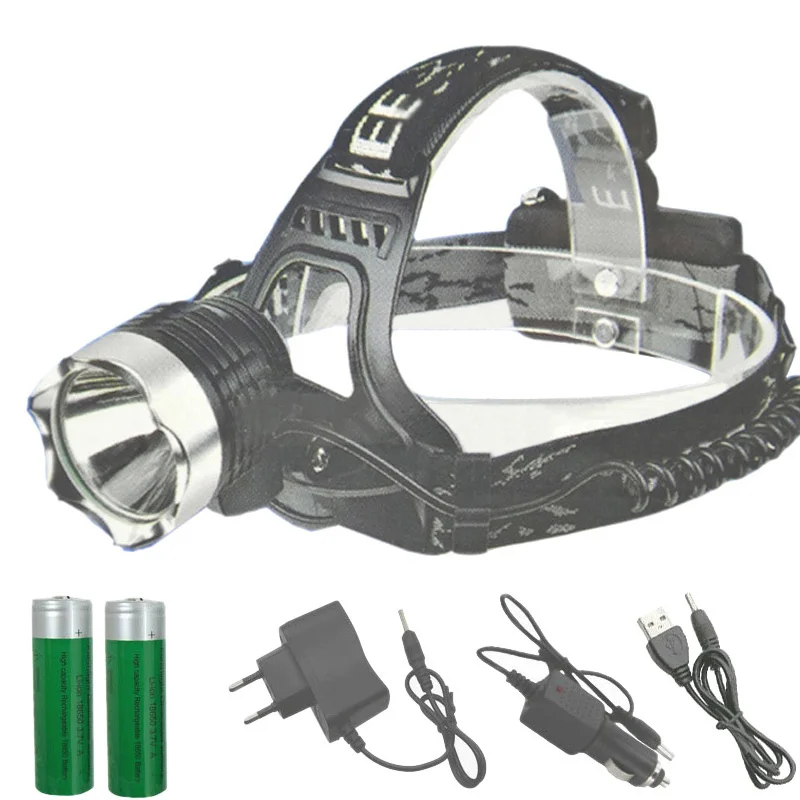 

EBuyFire Head lamp 1800Lm T6 LED Head light Rechargeable 18650 lights +2X 3.7v 18650 Battery + AC Charger