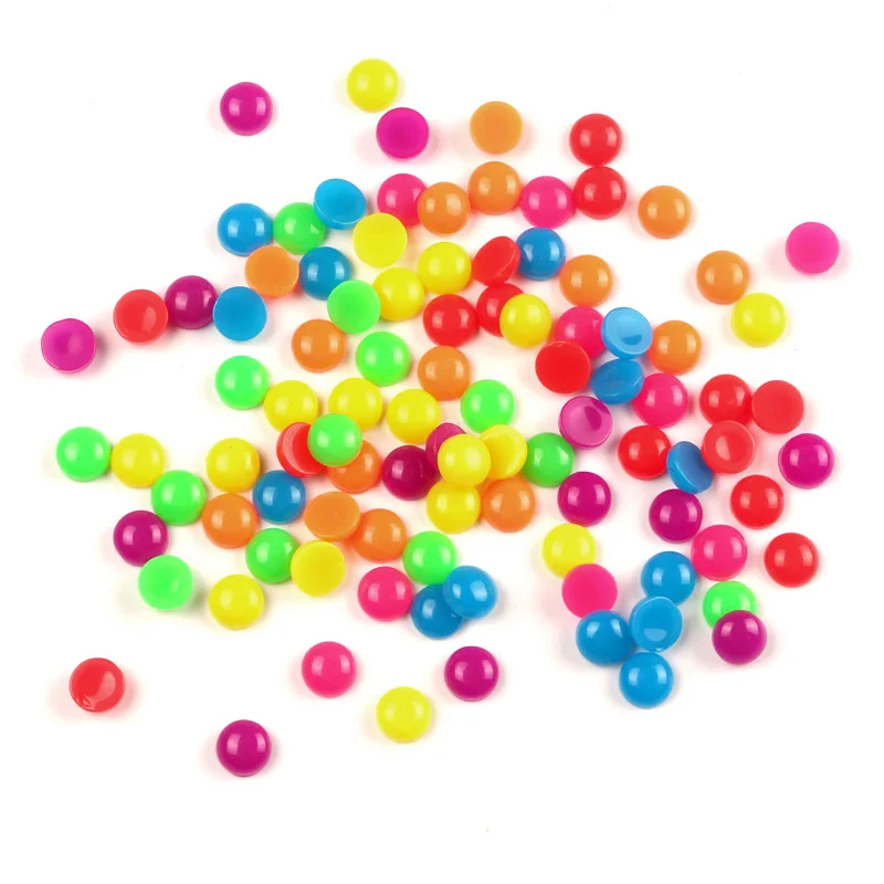 100 шт. 6 мм смешанные круглые полимерные украшения Kawaii Bead Flatback кабошон магнит на