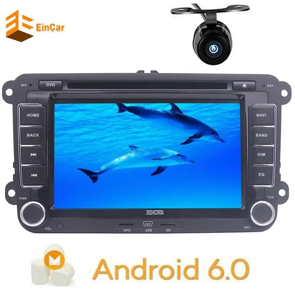 Автомобильная камера заднего вида + Android 6 0 двойной Din 7 ''Стерео DVD плеер GPS радио