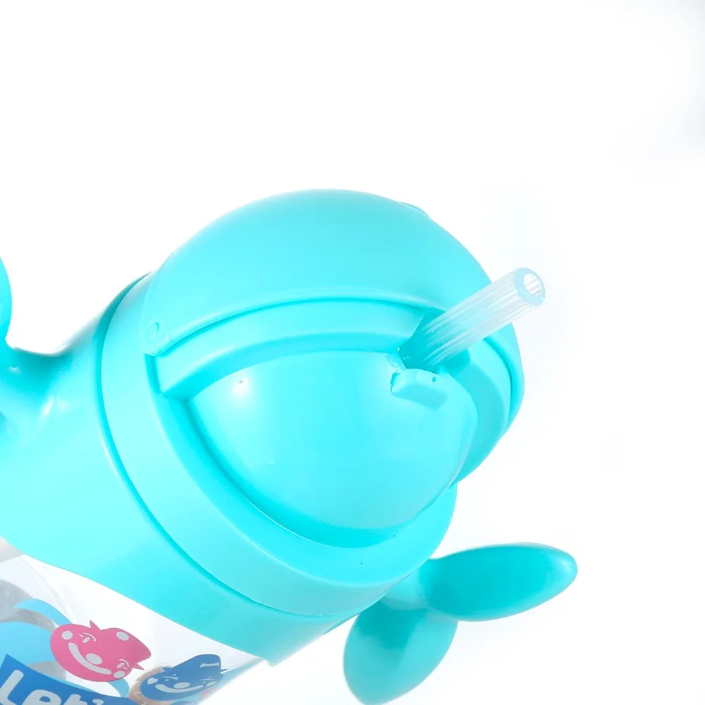 В форме рыбы Могучий Захват Тренажер бутылки 360 мл пластиковые соломы типа