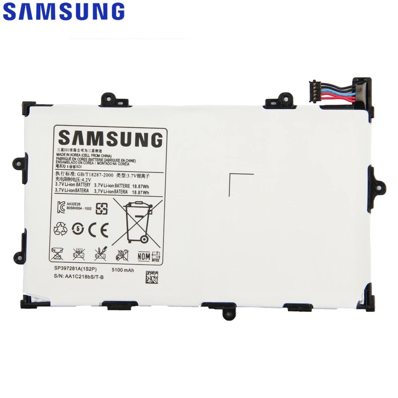 Оригинальная запасная батарея Samsung для Galaxy Tab 7 P6800 i815 P6810 натуральная планшета