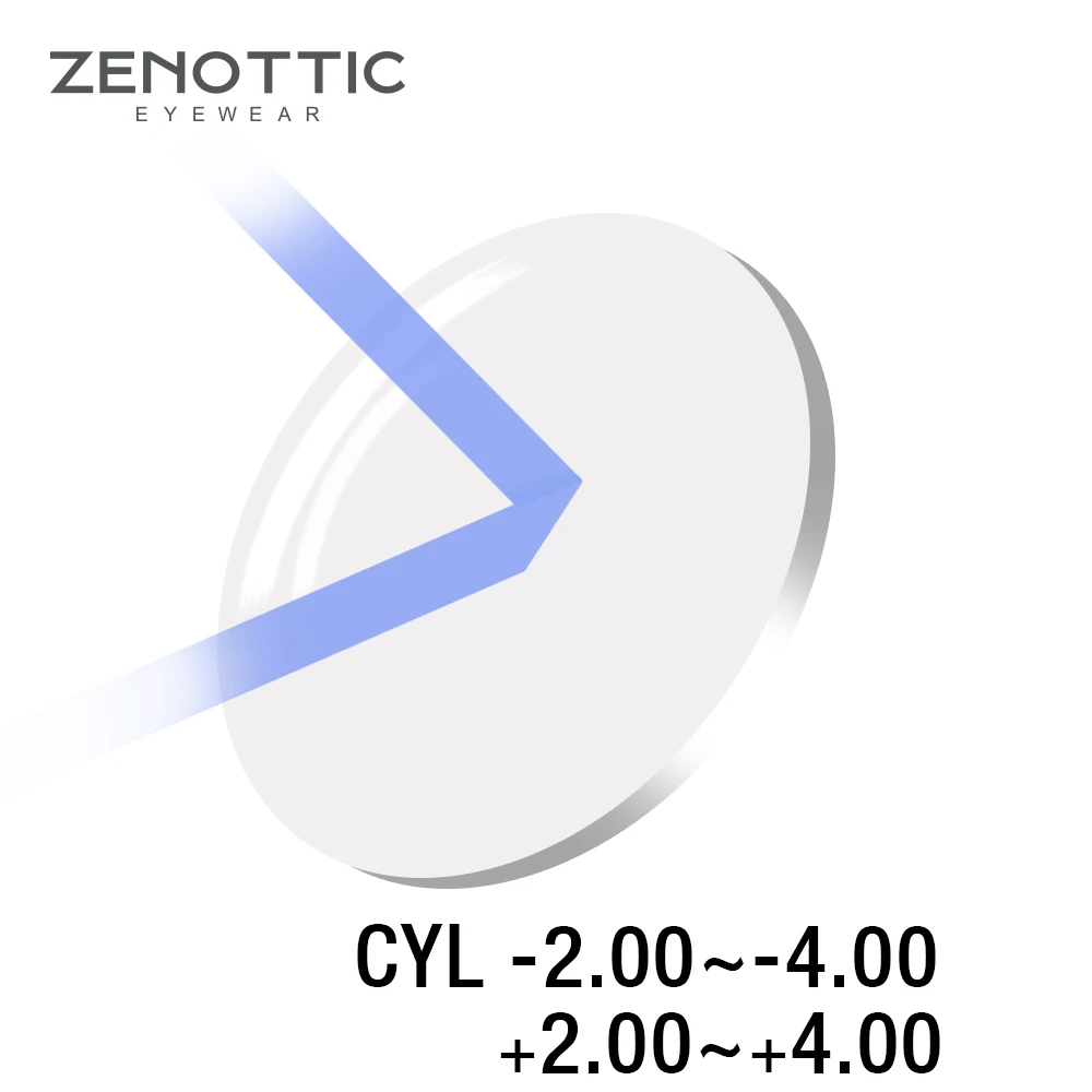 ZENOTTIC по рецепту, прогрессивный стандарт Blu-Ray объектив 1,56 1,61 1,67(+ 12,00~-12,00) при дальнозоркости, близорукость дальнозоркость, оптические линзы - Цвет линз: CLY 2.00 - 4.00