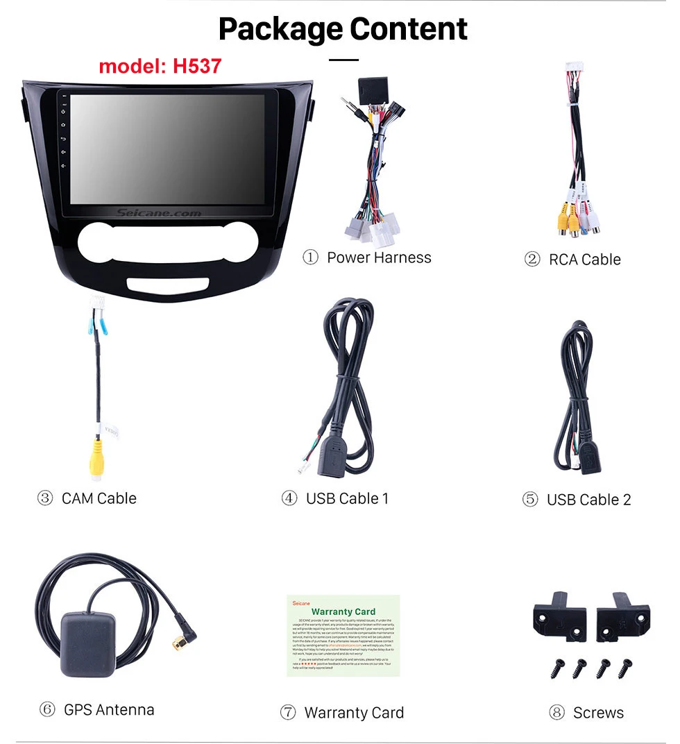 Seicane для 2013 Nissan QashQai X-Trail Android 8,1 10," Автомагнитола Стерео gps Navi мультимедийный плеер блок стерео