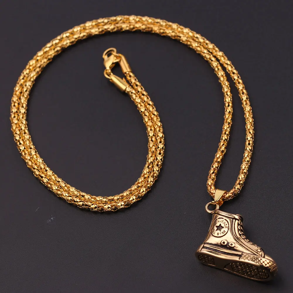 Парусиновая обувь спортивная хип хоп ожерелье с подвеской металлическое