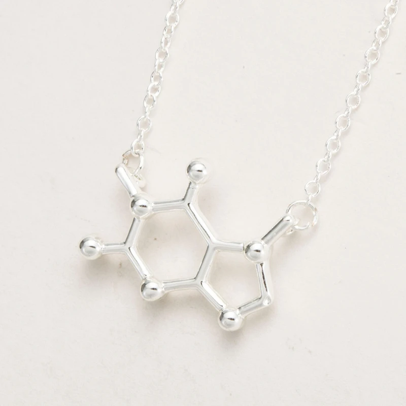Oly2u New Charateristic Caffeine Molecule Necklaces for Women Dainty Chemistry Elemant Chain Pendant Clavicle Necklace -N138 | Украшения и