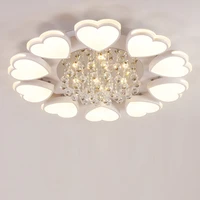 modern led crystal ceiling lights for living room remote controlling chandelier ceiling lamp bedroom indoor home