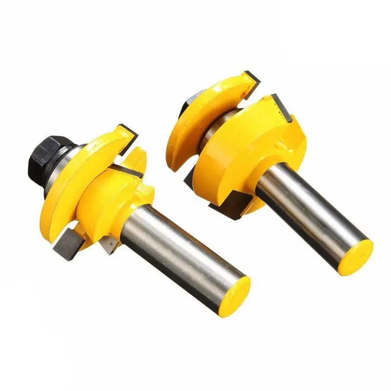 2PCS Rail Router Bit 1/2 inch Shank Shaker Woodworking Chisel Cutter | Инструменты