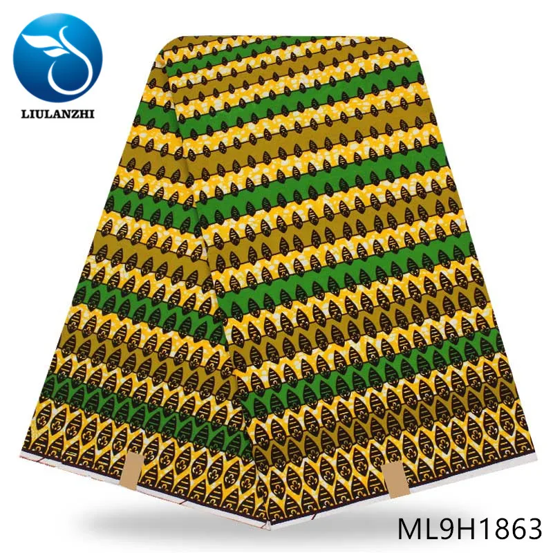 ML9H1863 LIULANZHI Африканский воск высокое качество гарантия Анкара хлопок настоящий воск ткань ML9H1858 - Цвет: ML9H1863