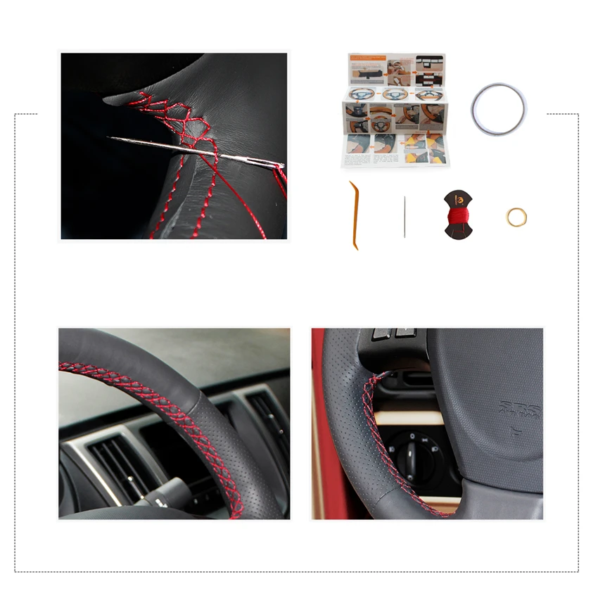 MEWANT черный чехол рулевого колеса автомобиля из искусственной кожи для Chery A3 Fengyun 2