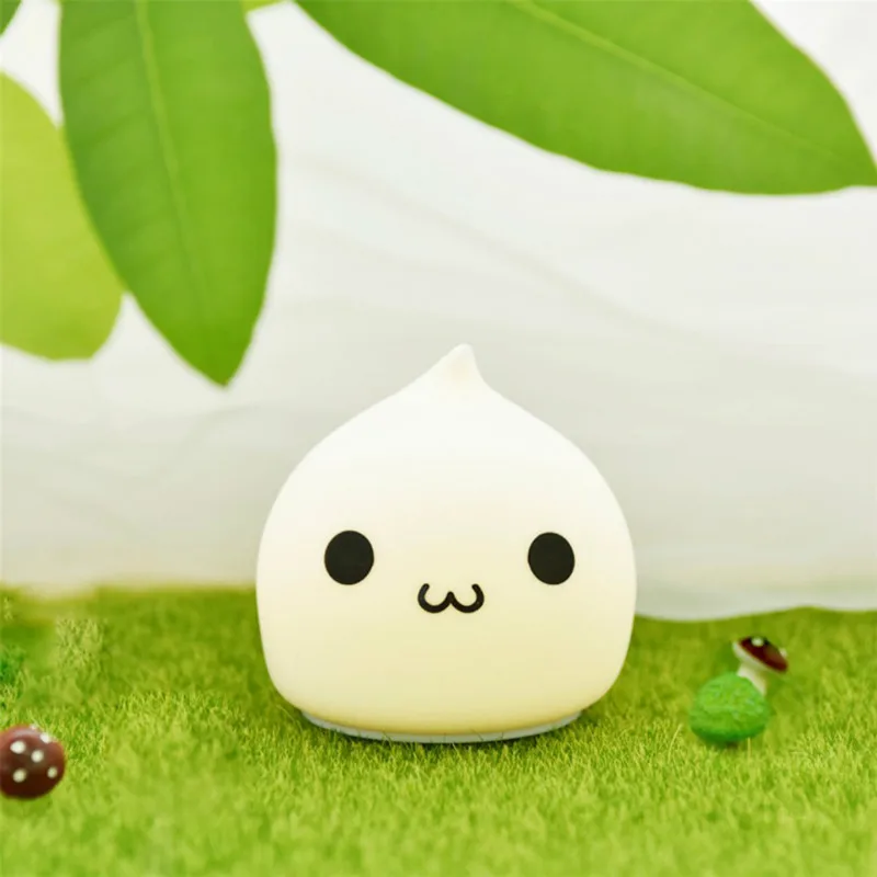 Silicone Touch Sensor Battery Night Light For Children Baby Kids 7 Colors 2 modes Cute Shape Soft Breathing 0-5W light | Лампы и