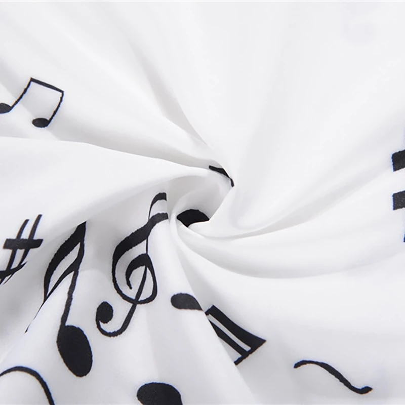 2018 New Design Note Printed Summer Sleevless Women Dresses Vintage Slim Waist White Big Swing With Belt For Beach Party | Женская