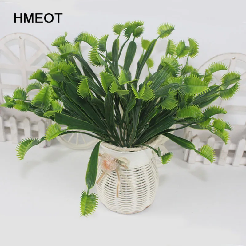 Стиль моделирование растений flytrap трава Офис Гостиная Украшение дома Dionaea muscipola плотоядное растение бонсай в горшках