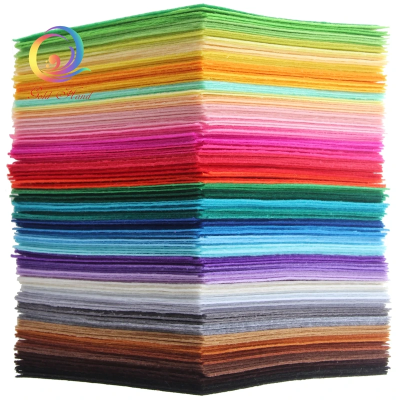 Haisen,Nonwoven Felt Fabric Bundle,1mm Thickness,Polyester Felt Cloth of Home Decoration, Sewing Dolls & Crafts 40pcs 10x15cm