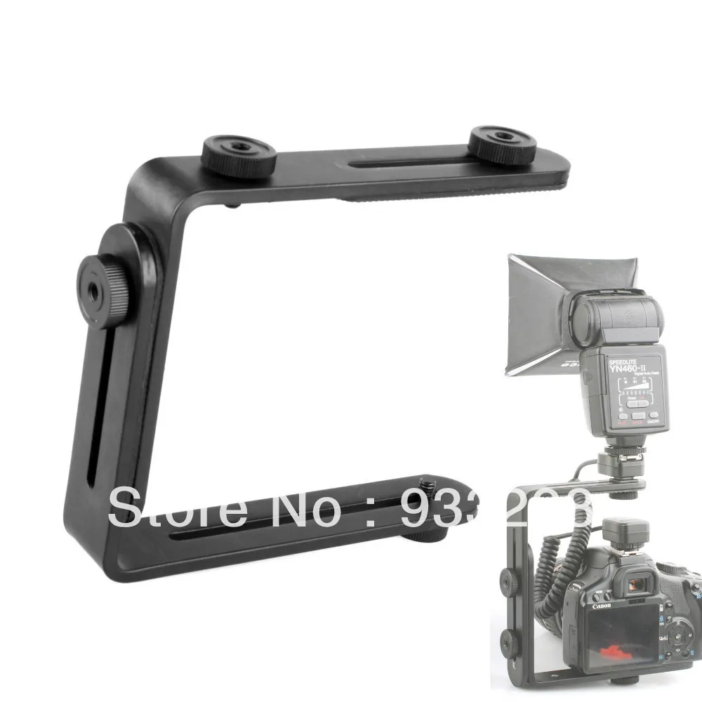 Dual-L кронштейн вспышки штатив держатель для Sony Canon Pentax Nikon D7000 D300S D700 D3 D90 Камера и
