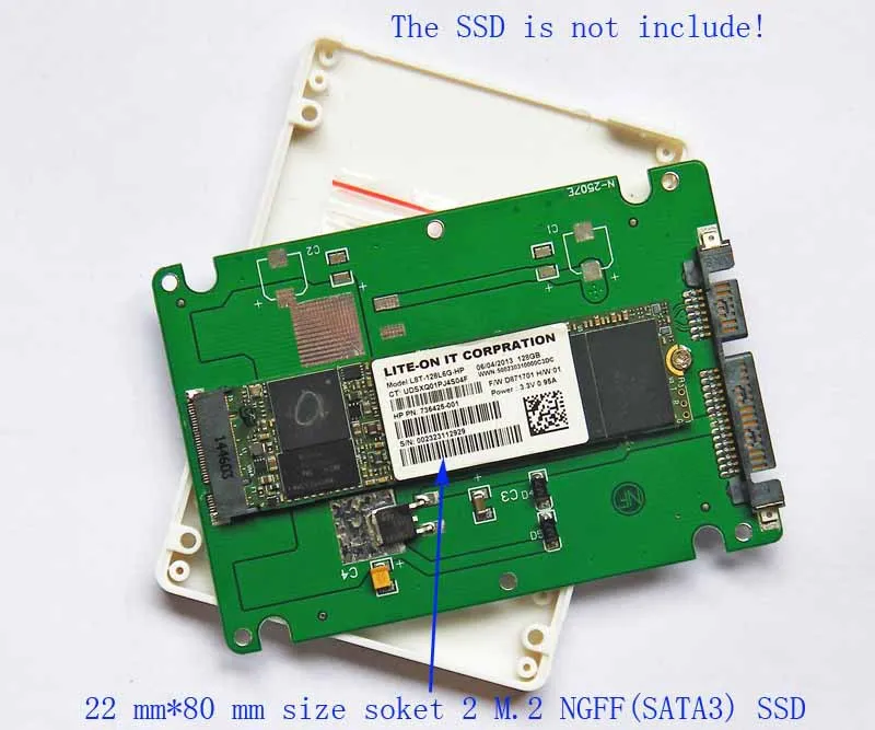 M.2 NGFF SSD на 2 5 &quotsata адаптер карты с чехлом|sata card|ngff m.22 sata |