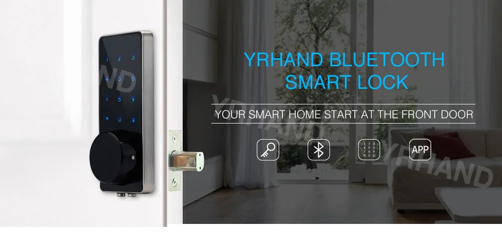 Wifi электронный дверной замок, Смарт Bluetooth цифровое приложение клавиатура код клавиатуры дверной замок, пароль без ключа безопасный замок на дверь электронный
