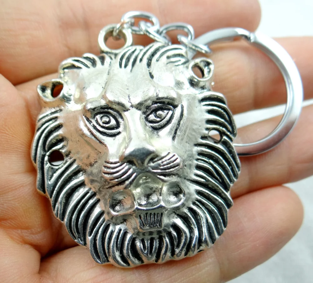 Модное креативное кольцо для ключей из сплава серебряные подвески в виде головы