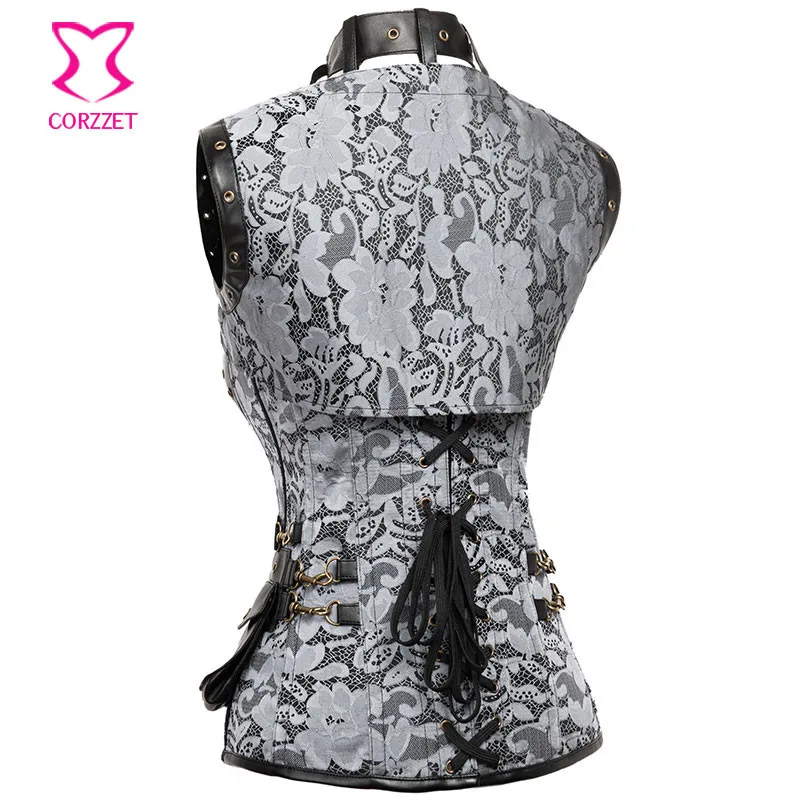 Фиолетовый Brocade Готический Костюмы корсеты и бюстье стимпанк корсет Плюс Размеры Korsett для Для женщин пикантные Corpetes е Espartilhos 6XL