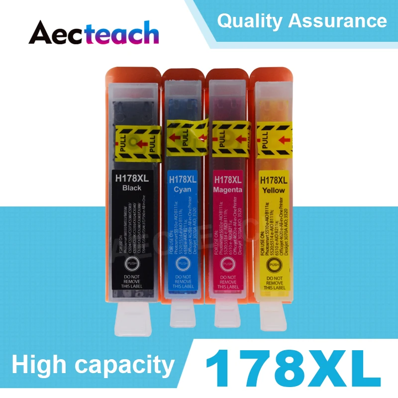 Aecteach 178 совместимый картридж с чернилами Замена для HP XL Photosmart 7515 5515 B109a B010b B209 B210 3070A