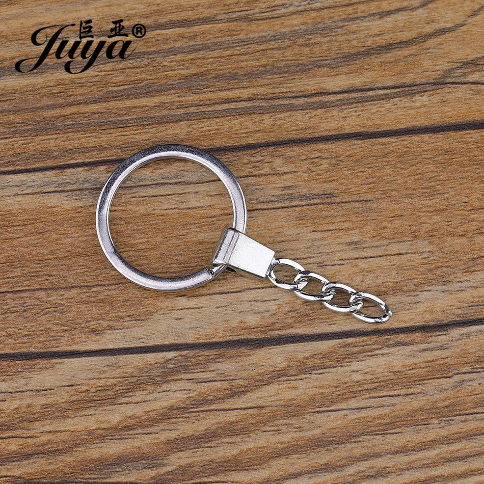 10 шт./партия брелок сумка Подвеска 50 мм Длинный круглый раздельный Брелоки для