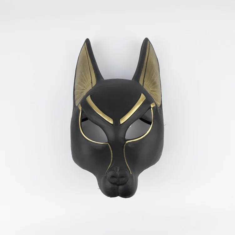 Египетская Anubis косплей маска для лица ПВХ Canis spp голова Волка шакал животное бутафория для маскарада вечерние Хэллоуин нарядное платье мяч