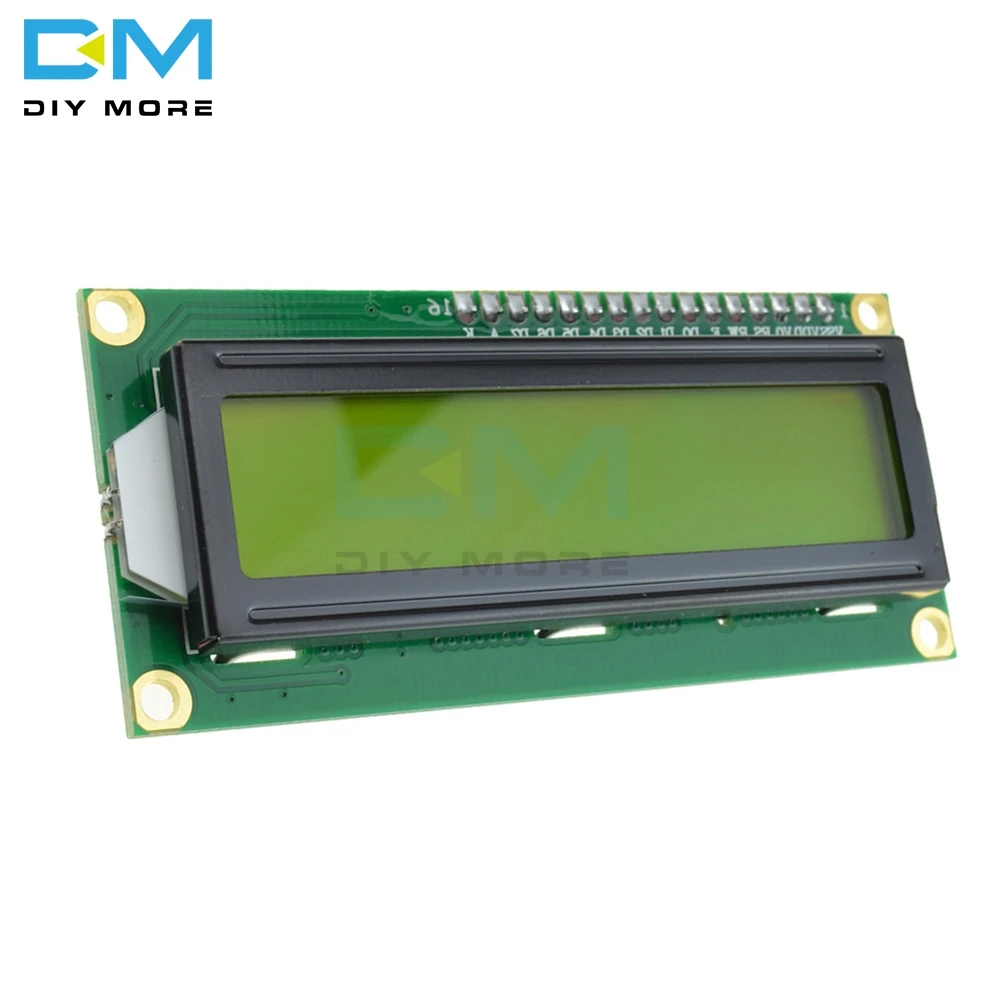 

1602 16x2 16 x 2 HD44780 Character Digital LCD Display Module Controller Board Yellow Backlight Wide Viewing Angle High Contrast