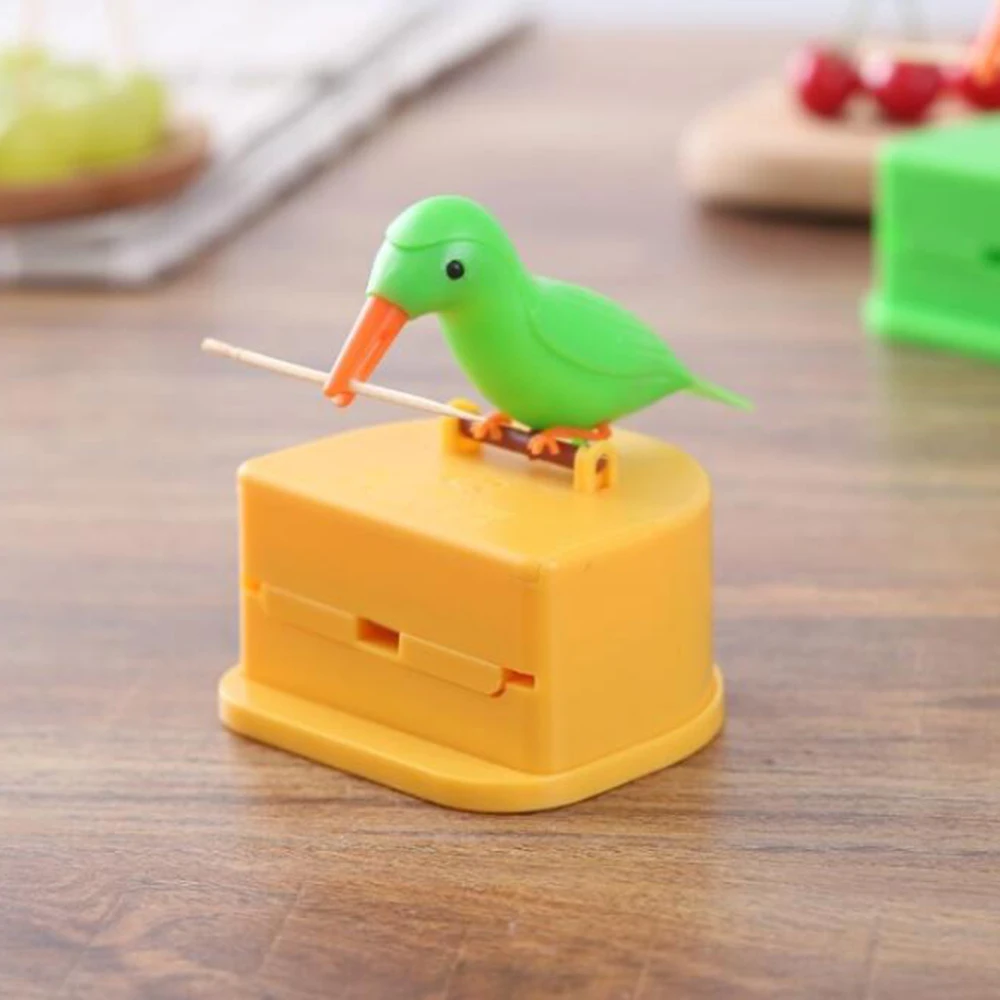 1pc Automatic Toothpick Dispenser Cartoon Hummingbird Holders for Restaurant Home Table Over Decoration Supplies | Дом и сад