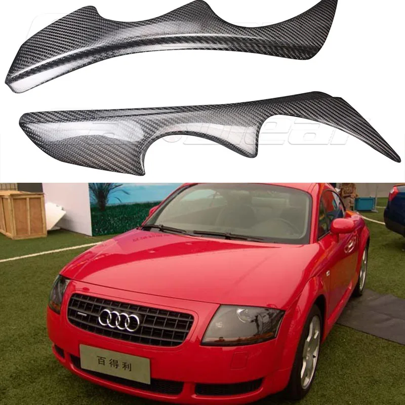 TT углерода Волокно фар автомобиля брови крышка отделка Стикеры для Audi TT 1996-2007