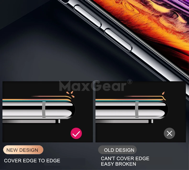 MaxGear закаленное стекло для iPhone XS полное покрытие защитное 9H Защита экрана Max XR X 6 7 8