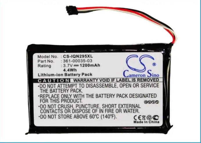 Аккумулятор Cameron Sino 1200 мАч для GARMIN 010 01316 00 A3AVDG03 Nuvi 2405 2405LT 2447 LMT 2447LT 2455LMT 2455LT 2457