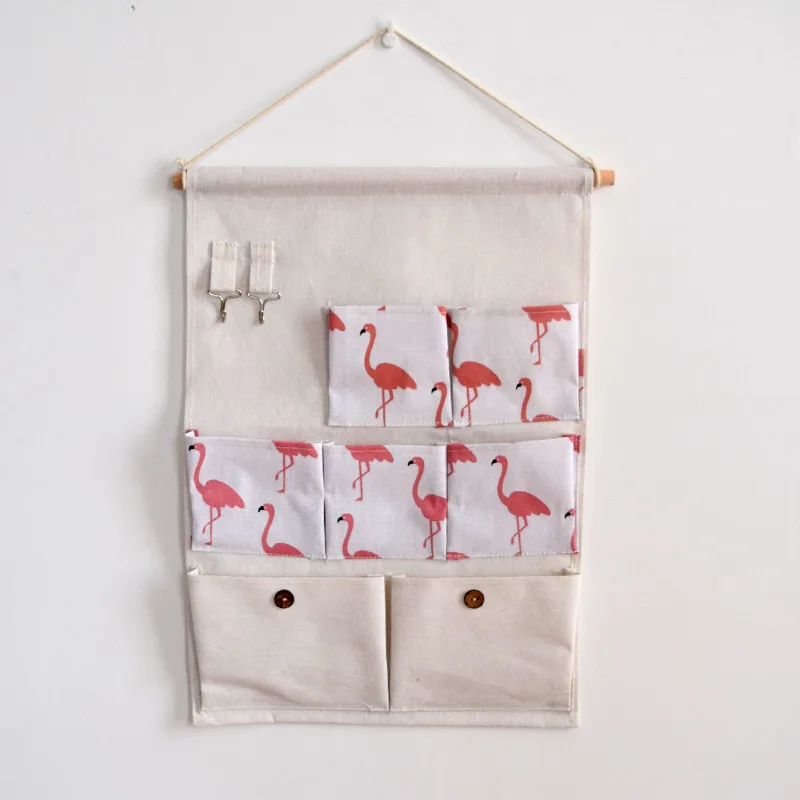 Модная креативная подвесная сумка для хранения настенная хлопковая и льняная