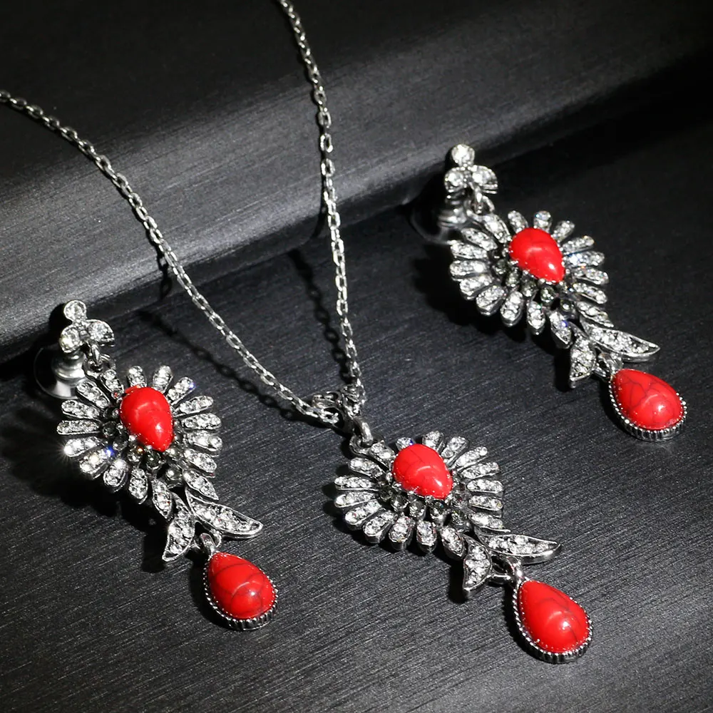 SUNSPICE MS марокканские традиционные Стразы комплекты из серег и ожерелий для женщин