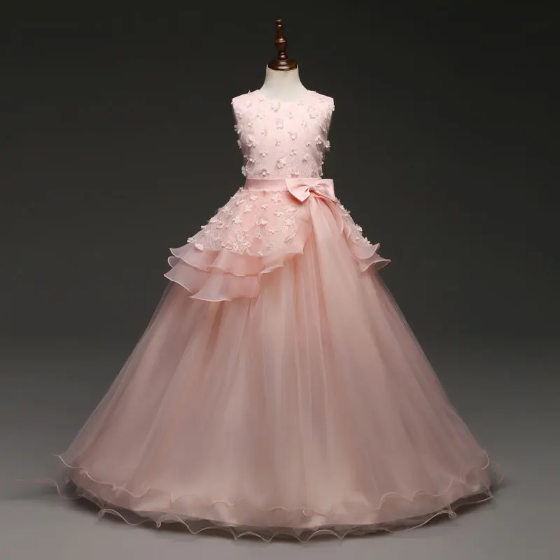 Girls dresses for weddings autumn 2018 party dress long costume kids graduation gowns vestido de festa longo infantil menina | Детская