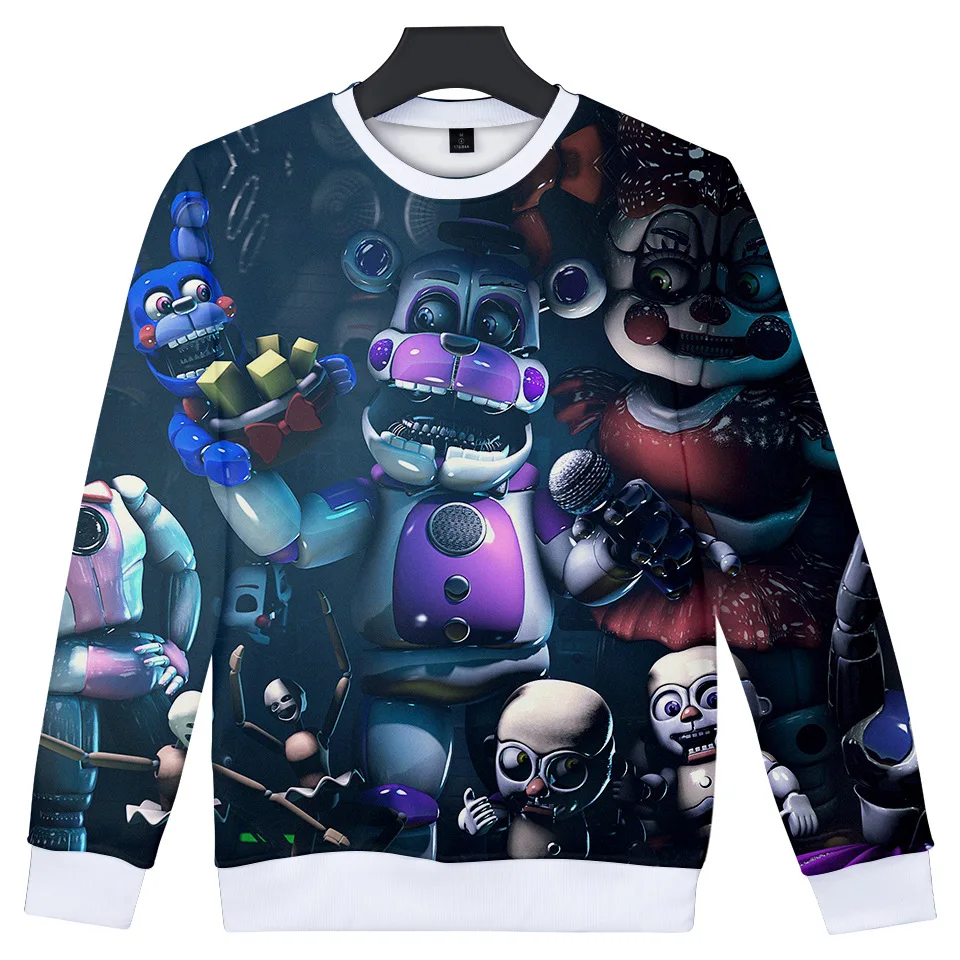 Толстовка Fnaf с 3D рисунком для мальчиков худи FNAF Свитшот пять ночей у уличная
