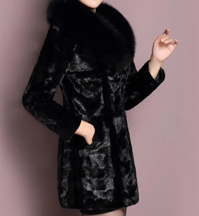S 6XL Горячая/Весенняя женская новая мода средняя и длинная высокая имитация меха