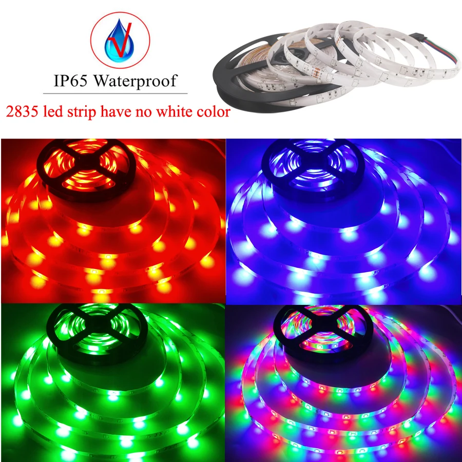 5 м 10 15 20 WI-FI RGB светодиодный полосы света Водонепроницаемый SMD2835 DC12V Диод гибкой